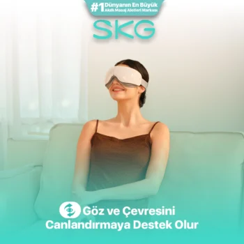 SKG ES500 Katlanabilir Göz Masaj Aleti, Beyaz